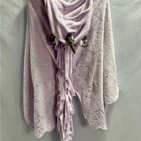 Nicole Miller Kids Wearable Unicorn Blanket Wrap Hooded Pockets Tail Lavender - Picture 2 of 8